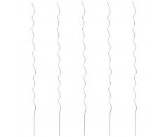 vidaXL Soporte para planta espiral 5 unidades 110 cm acero galvanizado