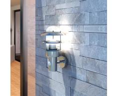 vidaXL Aplique de pared de acero inoxidable, para jardín