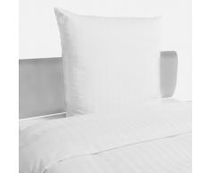 vidaXL Funda de edredón y funda almohada rayas satén 155x200/80x80 cm