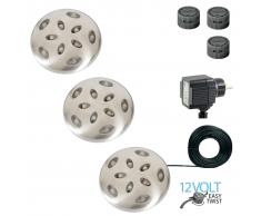 Luxform Lámparas LED de jardín Thalos juego completo 3 unidades 12 V