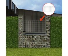 vidaXL Cesta en forma de U muro de gaviones galvanizado 160x20x150 cm