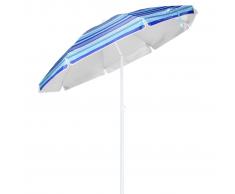 HI Sombrilla de playa 200 cm azul a rayas