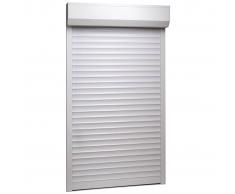 vidaXL Persiana enrollable aluminio blanca 110x220 cm