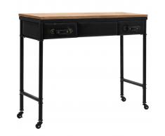 vidaXL Mesa consola madera MDF y abeto 100x33,5x80 cm