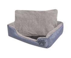 vidaXL Cama para perro con cojín acolchado talla XXL gris