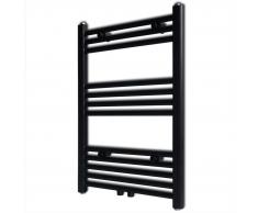 vidaXL Radiador toallero de baño recto negro 500 x 764 mm