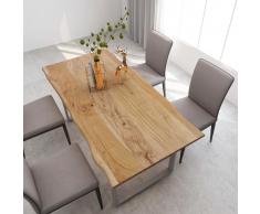 vidaXL Mesa de comedor de madera maciza de acacia 180x90x76 cm