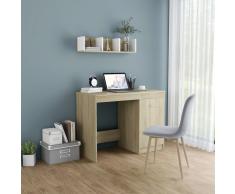 vidaXL Escritorio de aglomerado color roble Sonoma 100x50x76 cm