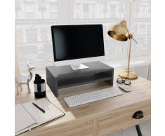 vidaXL Soporte para pantalla de aglomerado gris 42x24x13 cm