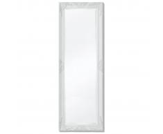 vidaXL Espejo de pared estilo barroco 140x50 cm blanco