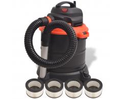 vidaXL Aspiradora de ceniza 1200 W 20 L negra y naranja