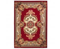 vidaXL Alfombra oriental de estampado persa 160x230 cm rojo/beige
