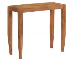 vidaXL Mesa consola madera de acacia maciza 101x35x80 cm marrón