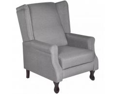 vidaXL Sillón de tela gris