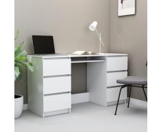 vidaXL Escritorio de aglomerado blanco 140x50x77 cm