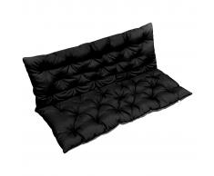 vidaXL Cojín para balancín tela negro y gris 120 cm
