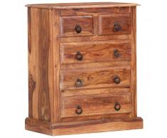 vidaXL Cajonera de madera maciza de sheesham 60x35x75 cm