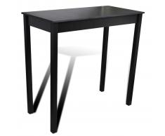 vidaXL Mesa alta negra de MDF 115x55x107 cm