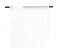 vidaXL Cortinas de flecos 2 piezas 100x250 cm blancas