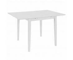 vidaXL Mesa de comedor extensible blanca (80-120)x80x74 cm MDF