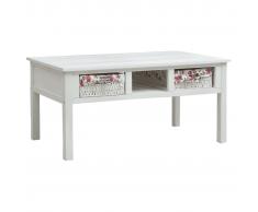 vidaXL Mesa de centro de madera blanco 99,5x60x48 cm