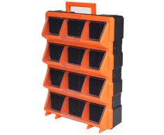 vidaXL Caja de herramientas de pared portátil con 12 compartimentos