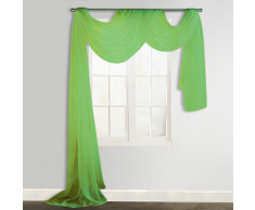 vidaXL Cortina de gasa transparente, 140 x 600 cm, Verde