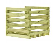 vidaXL Jardinera de madera de pino impregnada 40x40x35 cm