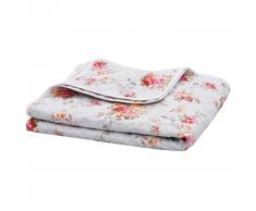 vidaXL Colcha de tela ultrasónica multicolor 230x260 cm
