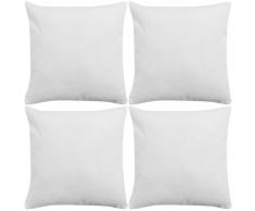 vidaXL Fundas de cojines 4 uds apariencia de lino blanco 80x80 cm