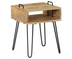 vidaXL Mesita de noche madera maciza de mango 40x34x47 cm