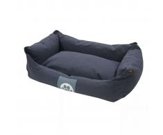 Overseas Cama para perro lona 60x40x18 cm azul marino