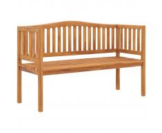 vidaXL Banco de jardín de madera maciza de teca 150 cm
