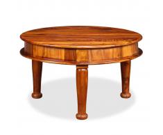 vidaXL Mesa de centro de madera maciza de sheesham 70x70x40 cm