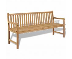 vidaXL Banco de jardín madera teca 180x62,5x90 cm