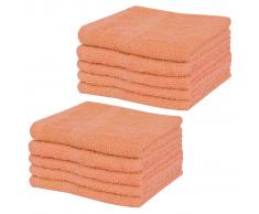 vidaXL Toallas cortesía 10 unidades algodón 360 g/m² 30x30cm melocotón