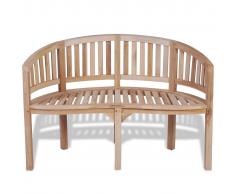 vidaXL Banco con forma de banana 120 cm madera de teca