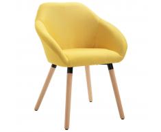 vidaXL Silla de comedor de tela amarilla