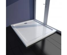 vidaXL Plato de ducha rectangular de ABS blanco 80x90 cm