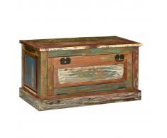 vidaXL Banco zapatero de madera maciza reciclada