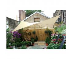 Perel Toldo de vela cuadrado 3,6 m crema GSS4360