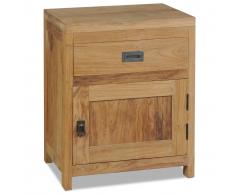 vidaXL Mesita de noche de madera de teca maciza 40x30x50 cm