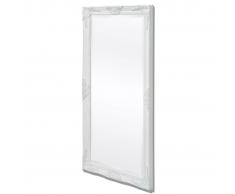 vidaXL Espejo de pared estilo barroco 120x60 cm blanco