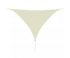 vidaXL Toldo de vela triangular 3,6x3,6x3,6 mm HDPE crema