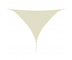 vidaXL Toldo de vela triangular 3,6x3,6x3,6 mm HDPE crema