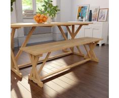 vidaXL Banco de madera de teca maciza 150x35x45 cm