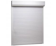 vidaXL Persiana enrollable aluminio blanca 110x130 cm
