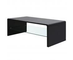 vidaXL Mesa de centro alto brillo negra