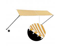 vidaXL Toldo retráctil con LED amarillo y blanco 350x150 cm