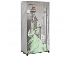 vidaXL Armario de tela New York 75x45x160 cm